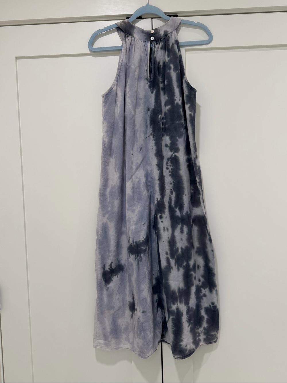 THML Gray Tie Dye Sleeveless Midi Dress Cotton Lined Size M Boho - Picture 6 of 11